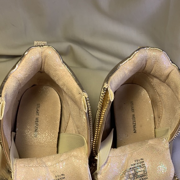 Stuart Weitzman Champaign Gold wedge sneakers - Picture 15 of 16